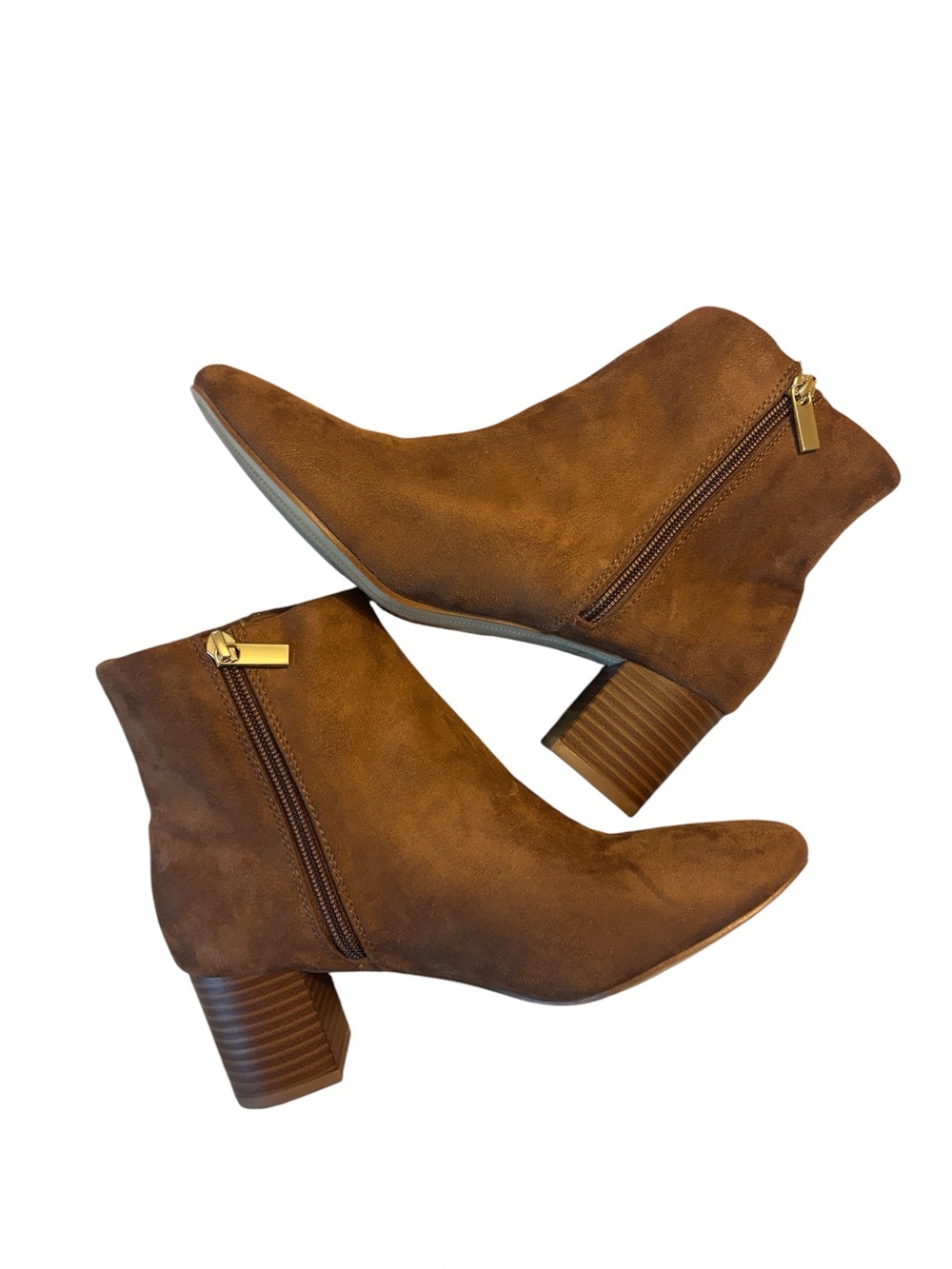 A New Day faux suede, Brown booties size 7 1/2 New without box